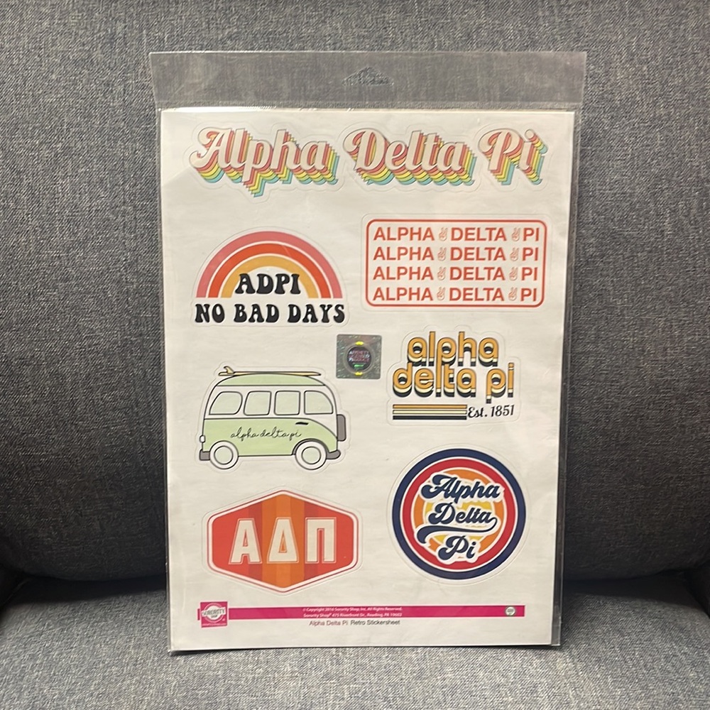 Alpha Delta Pi Retro Sticker Sheet’s - Picture 2 of 11